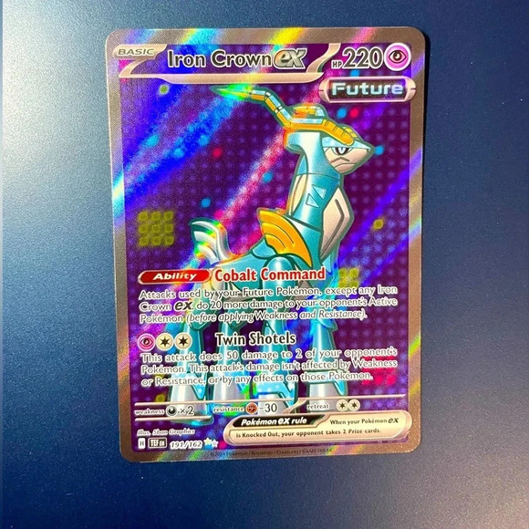 Pokemon Other - Full Alt Art Uktra Rare IRON CROWN EX 191/162 Temporal Forces Pokemon